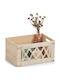 Wooden Storage Box with Lid Beige 30x20x16cm