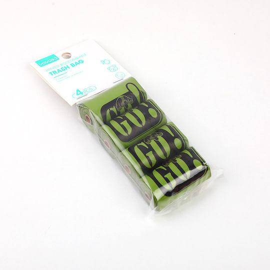 Printed Biodegradable Dog Waste Bag 4 Units Green
