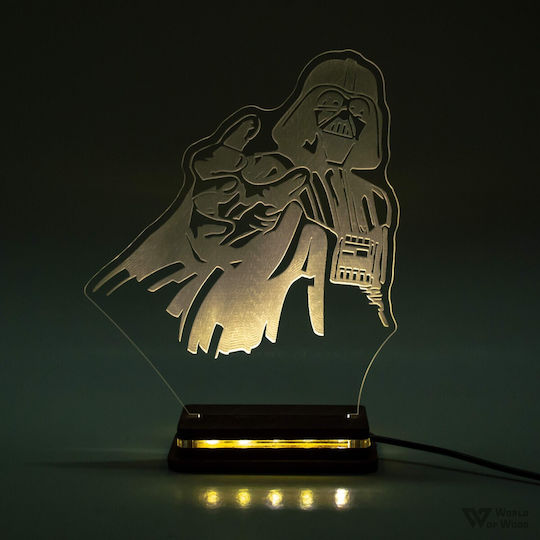 World of Wood Dekoratives Tischlicht Darth Vader LED 20x17cm