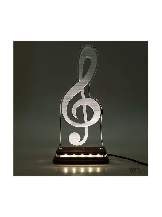 World of Wood Decorative Table Lamp Key Of Sol ...