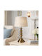 Galifas Metal Table Lamp with White Shade and Bronze Base