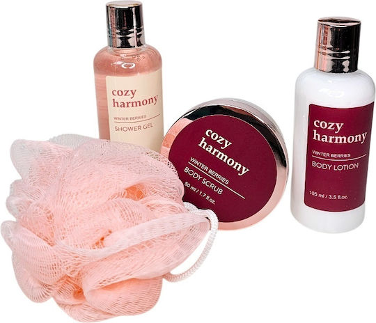 Gift Set Women Cozy Harmony Shower Gel Body Lotion Body Scrub