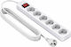 Foyu Power Strip 6 Sockets with Switch and 3m Cable