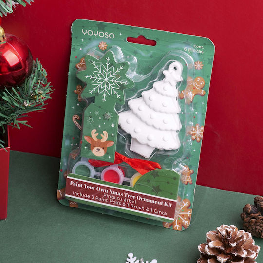 DIY Christmas Series – Christmas Painting Plaster Tree Rope to Hang
