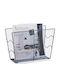 Metallic Gray Magazine Rack 27x17.5x39cm