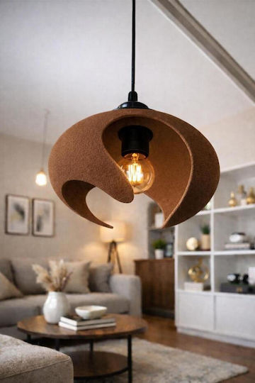 Scandinavian Ceiling Light Premium For Living Room Brown 21x26x60cm