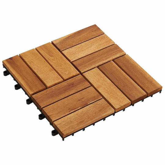 vidaXL Material for Garden Flooring Made of Wood 30x30cm 10 Pieces