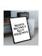 Quote Poster Make Money Not Friends Pq176 21cm X 30cm Κορνίζα Φυσικό Ξύλου Μπεζ