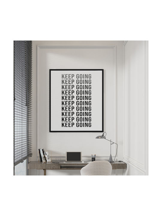 Quote Poster Keep Going Pq177 21cm X 30cm Μαύρη...