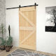 Vidaxl Door Narvik Natural 90 x 210 cm Solid Pi...