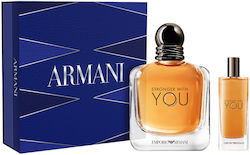 Giorgio Armani Stronger With You Set Pentru Bărbați cu Eau de Toilette 2 Bucăți