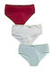 Damen-Slips 3er Pack Mehrfarbig
