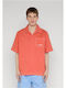 Short Sleeve Shirt in Wide Line Cherrytomato