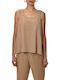 Women's Sleeveless Blouse Beige