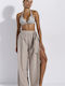 Jeanette Women's Beachwear Pants in Beige Colour