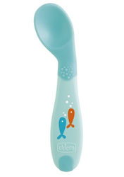Chicco Βρεφικό Κουτάλι από Σιλικόνη για 8+ μηνών Μπλε