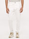 Men's Elastic Jeans Pants with Slim Fit White