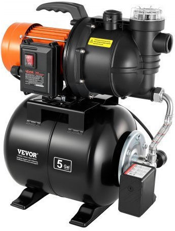 Vevor Електрическа Повърхностна Помпа с Автоматично Засмукване 1hp Еднофазна