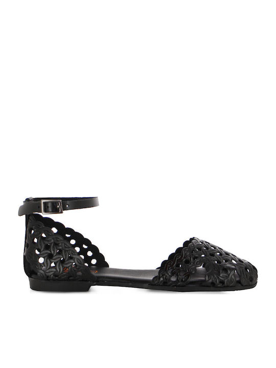 Sandale Casual Damă Din Piele Negre