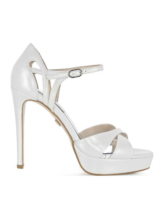 Guy Laroche Damen Sandalen Weiß