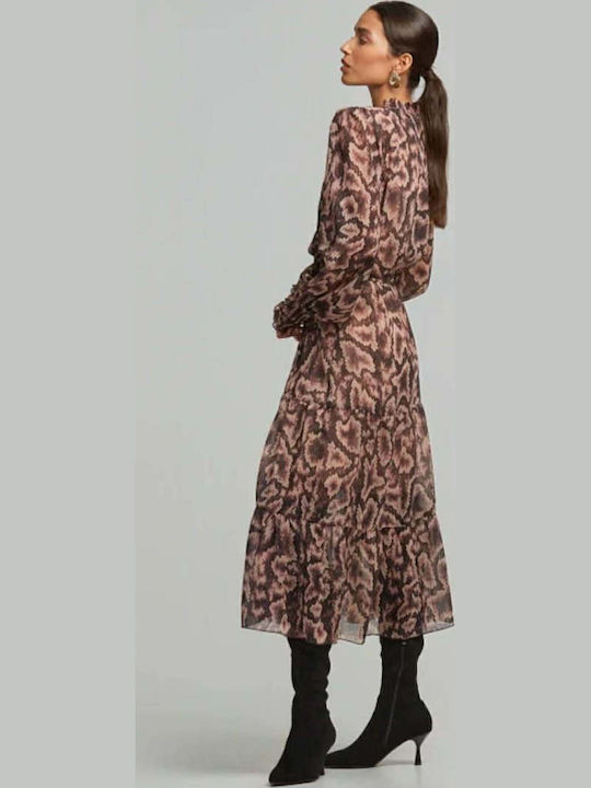 Midi Evening Dress Animal Print