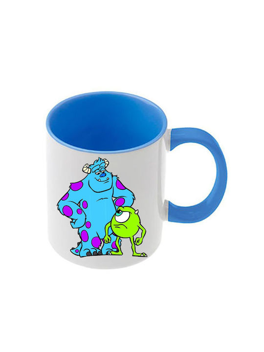 Cană Monsters Mâner Albastru Interior