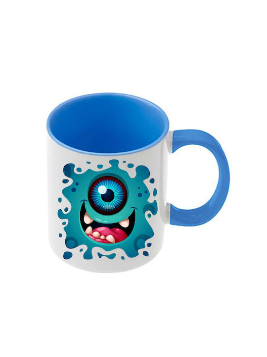 Cană Monsters Mâner Albastru Interior