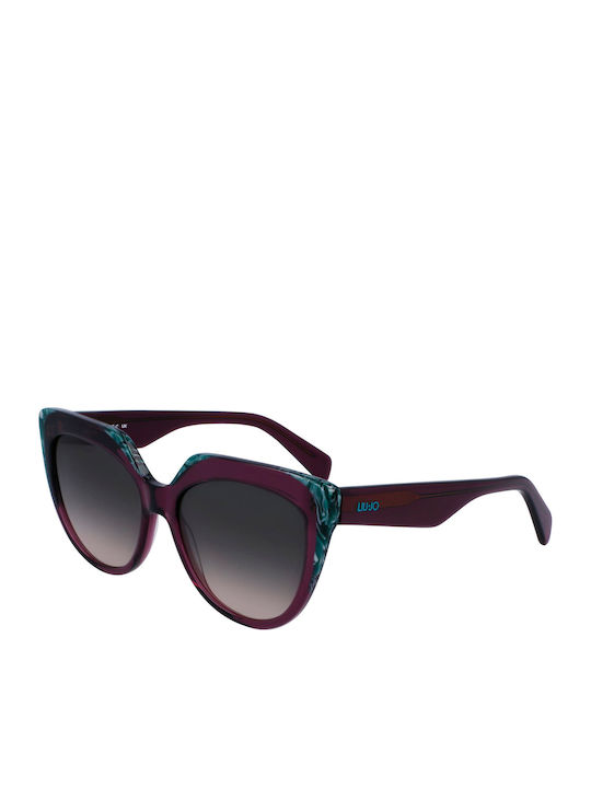 Liu Jo Women’s Sunglasses With Purple Horn-Rimmed Frame And Purple Lens