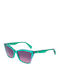Liu Jo Woman Sunglasses with Green Horn-Rimmed Frame and Green Lens