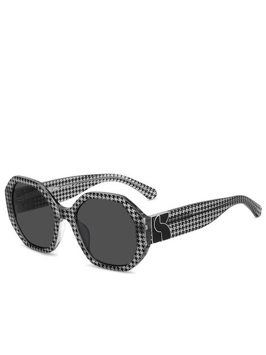 Kate Spade Ochelari De Soare Unisex Cu Ramă Neagră Din Plastic Și Lentile Negre KS-FLYNNIE/G/S-1EI