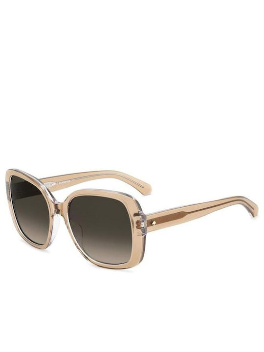 Kate Spade Unisex Sunglasses With Beige Horn-Rimmed Frame And Beige Gradient Lens KS-WENONA-2/G/S-2T3