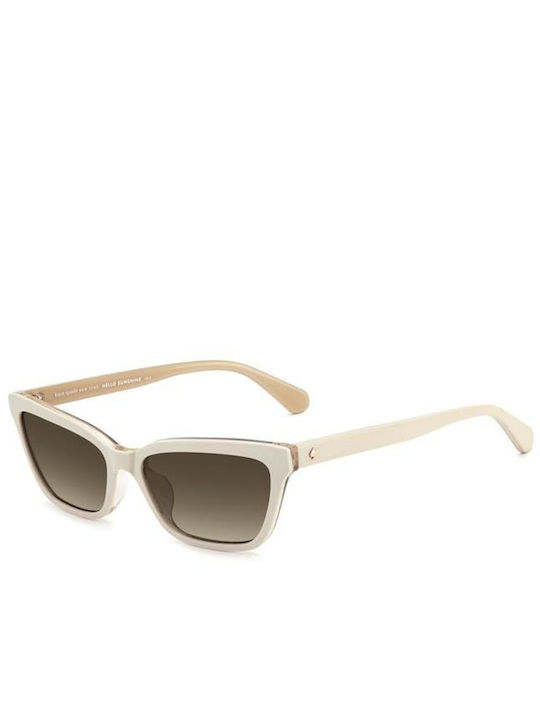 Kate Spade Unisex Ochelari De Soare Cu Ramă Bej Din Plastic Și Lentile Bej Degrade KS-AISHA-2/S-HAM