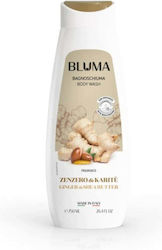 Shower Gel Ginger Fragrance Shea Butter Bluma Zenzero Karite 750 Ml