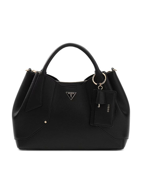 Guess Geantă Satchel De Dama Neagră