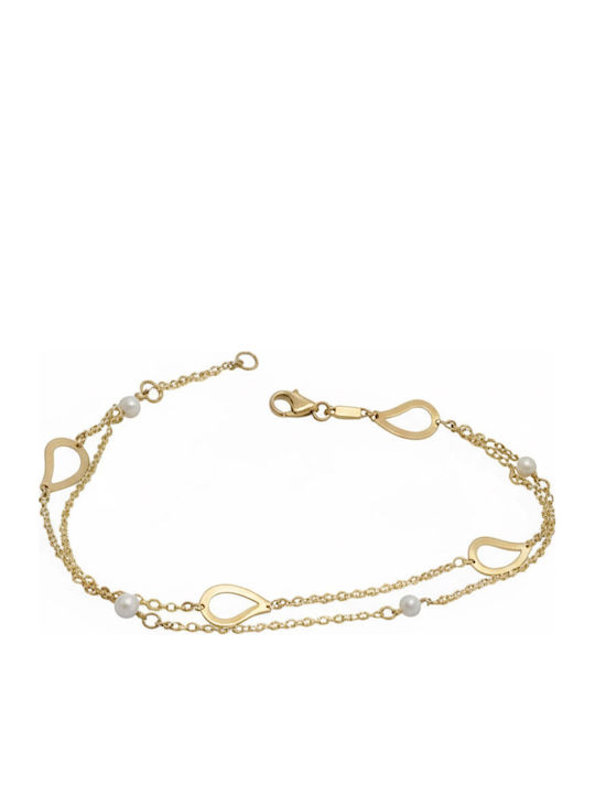 Gatsa Women's 9K Gold Bracelet with Pearls