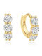 Ania Haie Gold Plated Silver Hoop Earrings with Stones