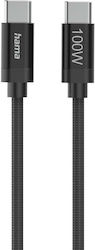 Cable Hama Usb-c M To Usb-c M 1.5m 100w Black