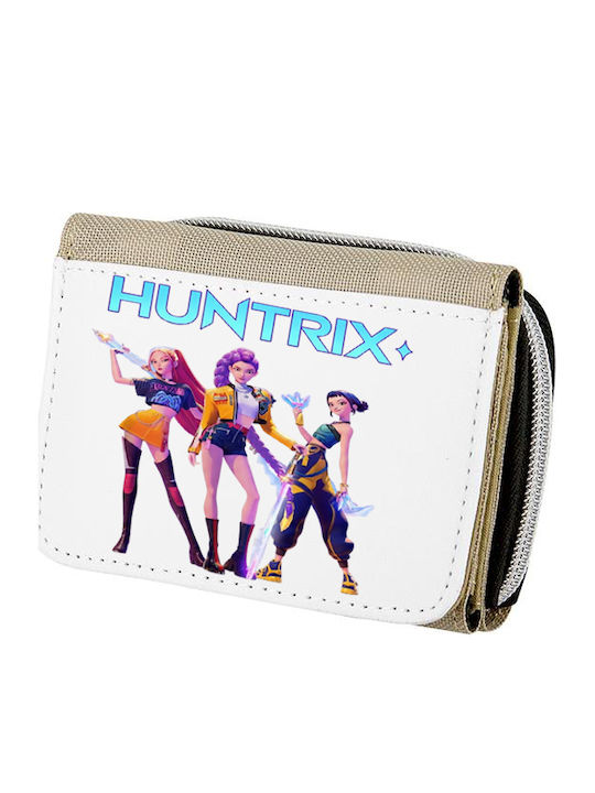 Photoretous Huntrix Kids Wallet with Beige Zipper PHRT-TEX-1028-HUNTRIX01