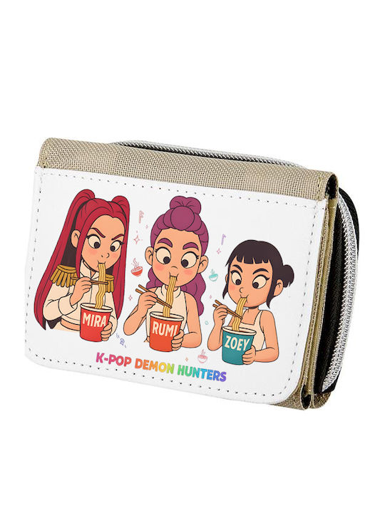 Photoretous Huntrix Kids Wallet with Beige Zipper PHRT-TEX-1028-HUNTRIX04