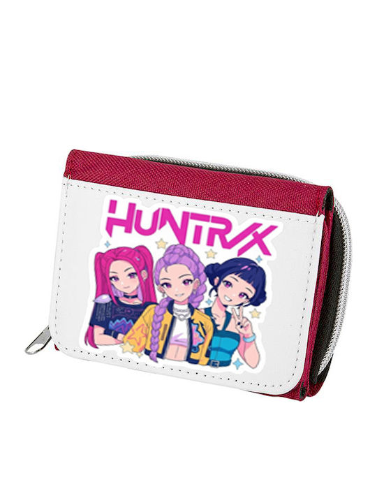 Photoretous Huntrix Kids Wallet with Zipper Red PHRT-TEX-1027-HUNTRIX36