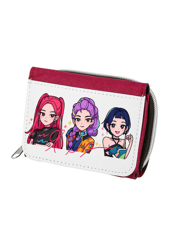 Photoretous Huntrix Kids Wallet with Red Zipper PHRT-TEX-1027-HUNTRIX38