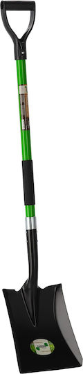 Lopată Nisip Sol Mâner Din Fibra De Sticlă 120 Cm Cap Din Oțel Vopsit Negru Verde