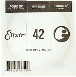 Elixir Nanoweb Einzel Saite 80/20 Bronze Akusti...