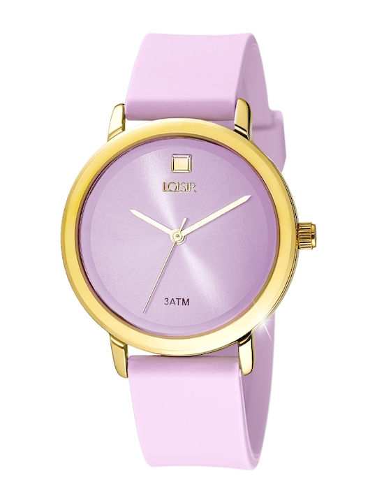 Loisir Popsicle Womens Watch Battery with Purple Rubber Strap
