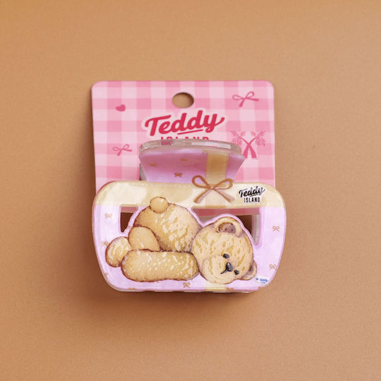 Teddy Island Series Acrylic Hair Claw Clip Bear Sleeping Position