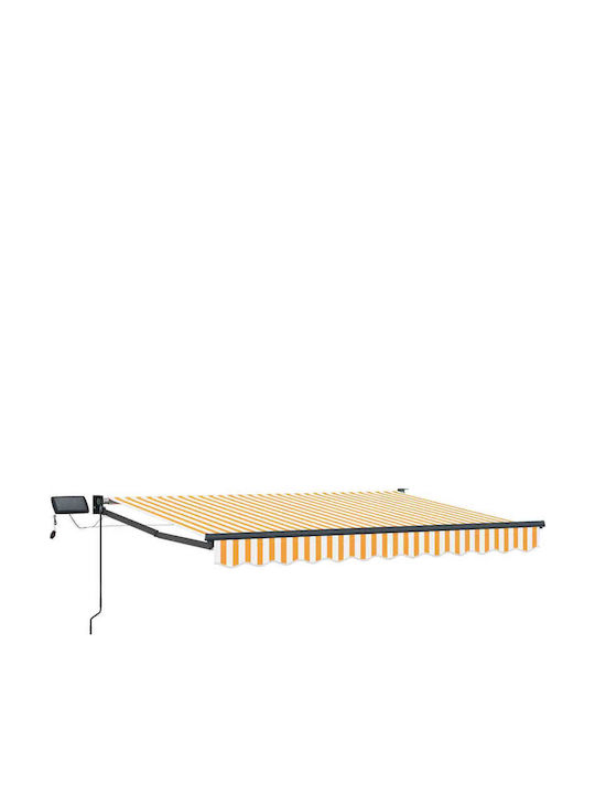 vidaXL Τέντα Βεράντας με Led Κίτρινη 3.5x2m