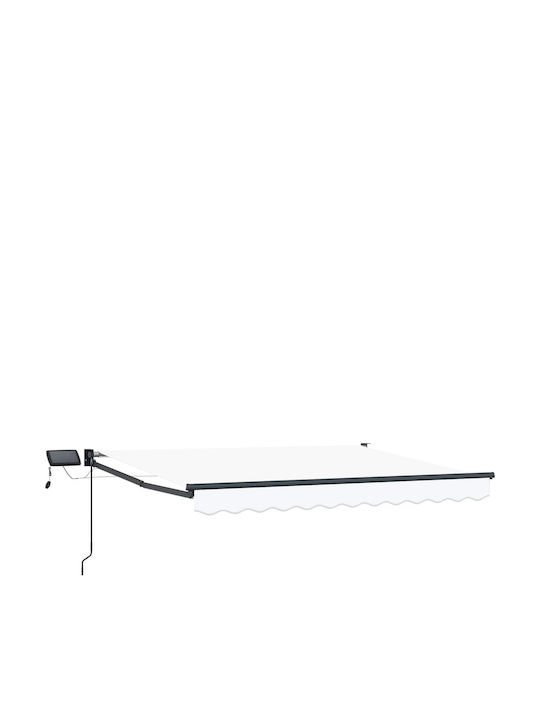 vidaXL Terrasse Zelt mit LEDs Weiß 3.5x2.5m