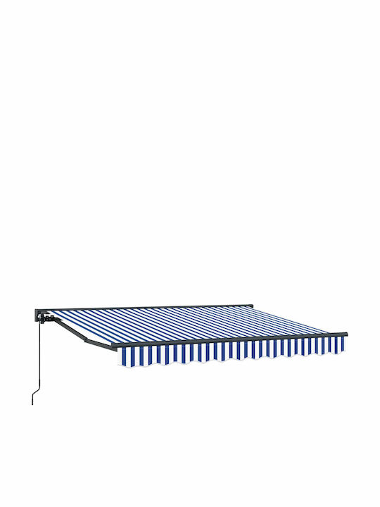 vidaXL Cort Terasă Cu LED Albastru 3.5x2m