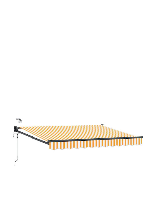 vidaXL Τέντα Βεράντας με Led Κίτρινη 3.5x2m