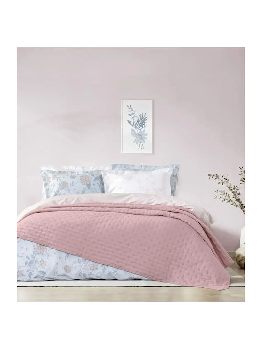 Nima Clay Tagesdecke Halbdoppelt Microfiber Clay Apple Rosa 180x240cm